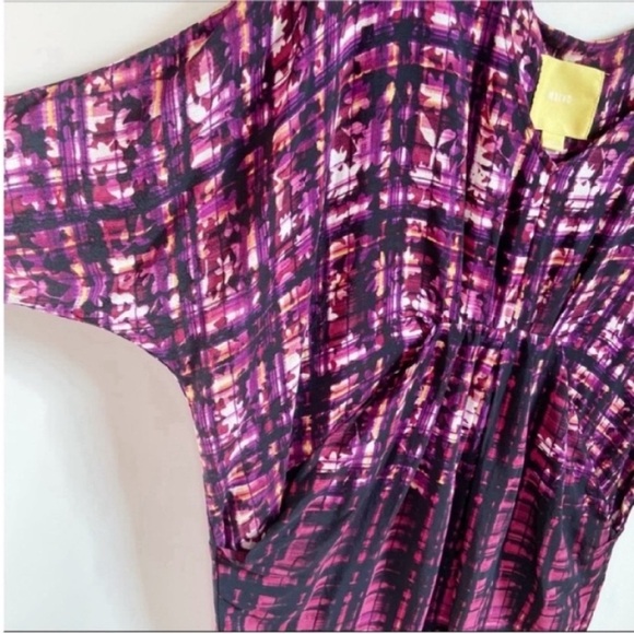 Anthropologie Maeve Petal Palette dress purple pink dolman sleeves - Picture 7 of 11